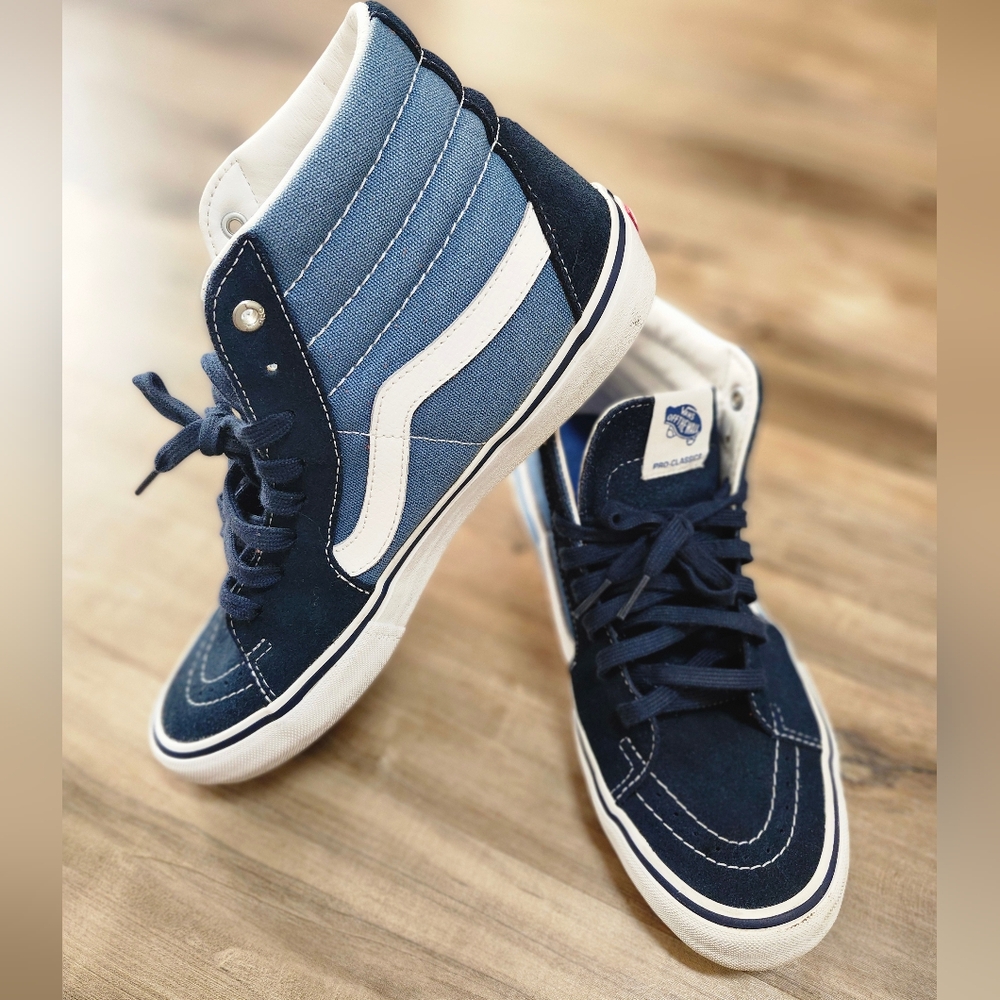 Vans Men's Blue High-Top Sneakers